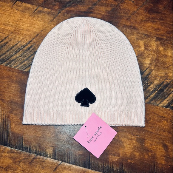 kate spade Accessories - Kate Spade light pink beanie cap